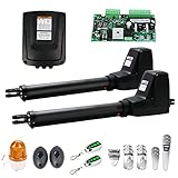 TOPENS AT1202 Drehtorantrieb Flügeltorantrieb Doppelflügeltor automatischer Torantrieb Toröffner Automatik max. 5,5m oder 400kg pro Flügel mit 2 Fernbedienung