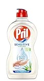 Pril Sensitive Aloe Vera, 450 ml, Handgeschirrspülmittel, pH hautneutral mit Seideneffekt, sorgt für glänzendes und sauberes G