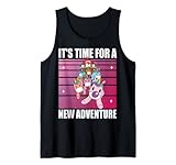 It's Time For A New Adventure Lustiges Weihnachtseinhorn Tank Top