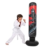 5’3” Inflatable Punching Bag for Kids, Free Standing Ninja Boxing Bag for Immediate Bounce-Back for Practicing Karate, Taekwondo, MMA and to Relieve Pent Up Energy