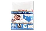 Matratzenschoner 110x200 Wasserdicht | Mit 4 Eckgummi | Matratzenauflage 110/200 Atmungsaktive | Matratzenschutz | Inkontinenzunterlage | Hygienischer Anti-Milben Matratzenbezug PE