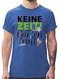 Hobby Outfit - Keine Zeit der Garten Ruft - Gartengeräte - XXL - Royalblau - Spruch - L190 - Tshirt Herren und Männer T-S