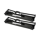 2 Logic-Seek Farbbänder kompatibel mit Epson LQ-630 - Schwarz C13S015307