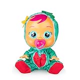 CRY BABIES 93805 Tutti Frutti Mel – Interaktive Babypuppe mit Wassermelonenduft, echten Kullertränen und Babygeräusche; Für Mädchen & Jungen Puppe ab 2 J