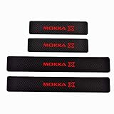 NTUOO 4Pcs Auto Schwellen Aufkleber Kohlefaser Einstiegsleisten, für Opel Mokka Mokka x Türschweller Stoßstangen Trittbrett Kratzer Lackschutzfolie, Car Styling Zubehö