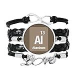 DIYthinker al – Aluminium Chemical Element Chem Armband Liebe Schmuck Leder Armb