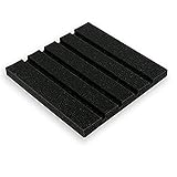 Schwarz Kunstdruck modern Soft Akustikschaumstoff, Soundproof Schallschutz Keilschaumstoff Noppenschaumstoff Schaum Matte, Schwamm-Wandaufkleber für Zuhause und Studio (Schwarz)