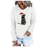 Sunggoko Weihnacht Hoodies Damen Pullover Sweatshirt Weihnachtspulli Damenblusen übergangs Blusentop Streetwear Weihnachtsmotiv Langarmshirt Xmas Oberteile Sweatshirts Teenager Mädchen Winterp