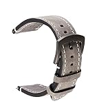 Armband Uhr Zubehör Uhrenarmband 18-24mm Weinlese-Kuh-Leder-Uhr-Band-Blau Grün Braun Schwarz, Grau, 22