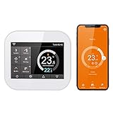 CURCONSA WiFi Smart Thermostat für Gaskessel, Programmierbarer Thermostat mit 3,5-Zoll-TFT-Farb-Touchscreen, Kompatibel mit Aleax, Google Assistant und Control4, Trockenkontaktausgang