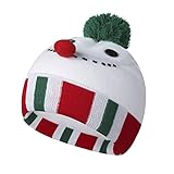 RMBLYfeiye WeihnachtenMütze Stricken Weihnachten, Jungen und Mädchen Kinder Gestrickt Schal Set Kleinkind Baby Mütze Cap Winter Warme Mütze Beanie Cap