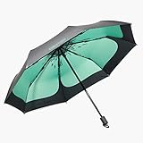 Regenschirme Sonnenschirm Damen Taschenschirm Dual-Use-Ultra-Light-Mini Sonnenschirm UV (Color : Black, Size : 60 * 97 cm)