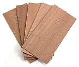 wodewa Holz Furnier Set 4mm Starkfurnier Mahagoni 30x14cm 5er Set Sägefurnier Bastelholz Platten Echtholz Holzfurnier zum Basteln Holzplatte Bastelset Modellbau DIY