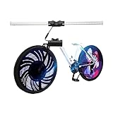 Fahrrad-Radbeleuchtung Fahrrad-Speichen-Licht Programmierbare 126 LEDs, die aus Allen Blickwinkeln sichtbar sind USB-aufladbar mit Batterien Wasserdicht IPX6