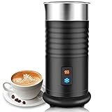 TOPERSUN Milchaufschäumer Automatischer Elektrischer 400W Edelstahl Milchschäumer 240ML Für heißen und kalten Milchschaum und Milchheizung Ein Klick Steuerung Wenig Lärmrostfreier Für Cappuccino L