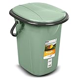 Green Blue GB320 Campingtoilette 19L Mobile Toiletteneimer Reisetoilette Toilette Eimertoilette Mobil Camping (Grün/Grau)