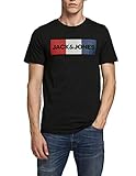 JACK & JONES Herren JJECORP Logo Tee SS O-Neck NOOS T-Shirt, Black/Detail:Play-Slim, XXL