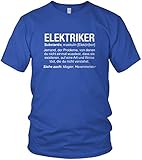 Elektriker Wikipedia - Job Spruch Motto Beruf Geschenk Motiv - Herren T-Shirt und Männer Tshirt, Größe:M, Farbe:Royal B