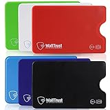 WallTrust RFID Schutzhülle für Kreditkarten, Plastik, TÜV, 6er Set, B
