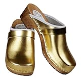 Handewitter Clogs Offen Gold Metallic (43 EU)