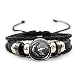 WooMax Anime Comics Movie Lederarmband Herren – Cosplay Game of Thrones Armbänder für Kinder Jungen Beste Freunde Armband Geschenk