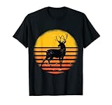 Hirsch Motiv mit Sonne im Retro/Vintage Look Hirsch Jäger T-S