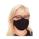 Stoffmasken für Brillenträger Uni Schwarz Türkis Pink