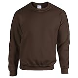 Gildan Herren 50/50 Adult Crewneck Sweat Sweatshirt, Brown (Dark Chocolate), XXL