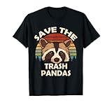 Save The Trash Pandas Retro Waschbär T-S