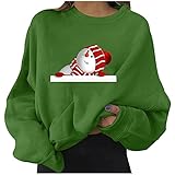 Oversize Pullover Damen Weihnachten Sweatshirt Pullover Hoodie Langarmshirts Oversize Oberteile Damenmode Herbst Winter Langarm Rentier für Weihnachten Pullover Teenager Mädchen Xmas S