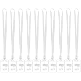 Gkdki Ausweishülle aus Hartplastik, ID Abzeichen Halter, 10pcs wasserdichter durchsichtiger PVC-Ausweishalter für Büro-Schule-Ausstellungsgeschäft (Weiß)
