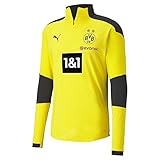 PUMA Herren BVB Training 1/4 Zip Top New T-Shirt, Cyber Yellow Black, L