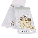 Wrendale Designs WD-SP022 Magnetische Einkaufsliste – Crackers About Cheese – Süße M