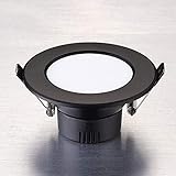 BTKQIQQQQQ 3W Einbau-Downlight LED-Energiespar-Downlight-Panel-Leuchte LED-Schwarz-Einbau-Downlight, integrierte ultradünne Decken-Flachbildschirmbeleuchtung