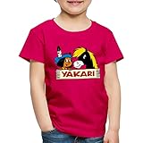Spreadshirt Yakari & Kleiner Donner Portrait Kinder Premium T-Shirt, 122-128, Dunkles Pink