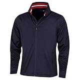 Calvin Klein Herren Kragen Details wasserdichte Golfjacke - Marine/Rot - L