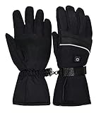 FXBFAG Elektrische batteriebeheizte Handschuhe,Damen Herren Touchscreen Wasserabweisende Hitzehandschuhe Wasserdichter Touchscreen Wärmeisolierende Arthritis Handschuhe Winter zum Skifahren M
