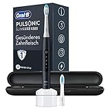 Oral-B Pulsonic Slim Luxe 4500 Elektrische Schallzahnbürste/Electric Toothbrush, 2 Aufsteckbürsten, 3 Putzmodi für Zahnpflege und gesundes Zahnfleisch, Reiseetui, matt schw