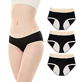 SAILORSTAR 3 Pack Teen Girls Period Panties Women Leak Proof Menstrual Underwear Heavy Flow B