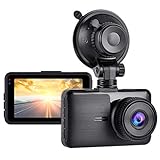 Aigoss Dashcam Autokamera Full HD 1080P Video Recorder mit 170° Weitwinkel,3 Zoll LCD-Bildschirm mit G-Sensor,Loop-Aufnahme,Parküberwachung