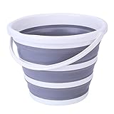 Faltbarer Eimer Putzeimer Platzsparend Plastikeimer Runde Wanne Haushalteimer Faltbar Zusammenklappbar Camping Eimer Tragbarer Wassereimer Falteimer Für Reinigung Angeln Küche Haus Auto 10L