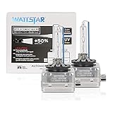 Wattstar D3S Scheinwerfer, Restaurierung HID Kit, 35W 6000K Reinweiß Auto HID Umbausatz, Ersatzlampe ， Außenscheinwerferlampe （2er Pack)…