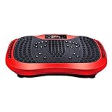 Vibrationsplatte Slim und rutschfest Große Vibrationsplatte Fitnessgeräte, Vibrationsfitnesslastlast 150kg, verwendet für Massage, Gewichtsverlust (Color : Rosso)