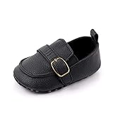 MASOCIO Schwarz Baby Schuhe Junge 6-12 Monate Babyschuhe Kleinkind Mokassin Anti-Rutsch Weiche Sohle F