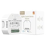 MOES Tuya Zigbee RF433 Smart Rolladenschalter Relais Modul, Rolladen Jalousien Zeitschaltuhr Schalter für Rollladenmotor, Alexa Google Smart Life【Funktioniert nur mit Tuya ZigBee Hub,2MQTT Verfügbar】