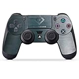 DeinDesign Skin kompatibel mit Sony Playstation 4 PS4 Slim Controller Folie Sticker HSV Hamburger SV Metallic Look