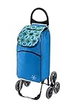 Einkaufsroller leichter Treppenaufzug mit 3 Rädern, Gestell aus Aluminium, Tasche waschbar in Waschmaschine mit Thermofach, Tragkraft 30 kg