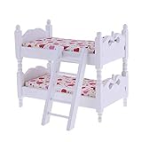 chiwanji 2X 1/12 Skaladollhouse Miniature Kids Schlafzimmer Möbel Etagenbett # Erdb