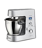 Kenwood Cooking Chef KM096 Küchenmaschine (1500 Watt, Induktion 20-140°C, 6,7 L Füllmenge, 1,6 L ThermoResist Glas-Mixaufsatz, 1,2 L Multi-Zerkleinerer)