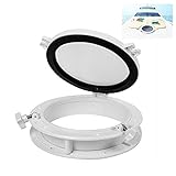 WBJLG 10.5In, rundes Yacht-Reisemobil-Bullauge-Oberlicht, tragbares ABS-Fenster aus gehärtetem Glas, langlebiges Schiffsfenster-Dek